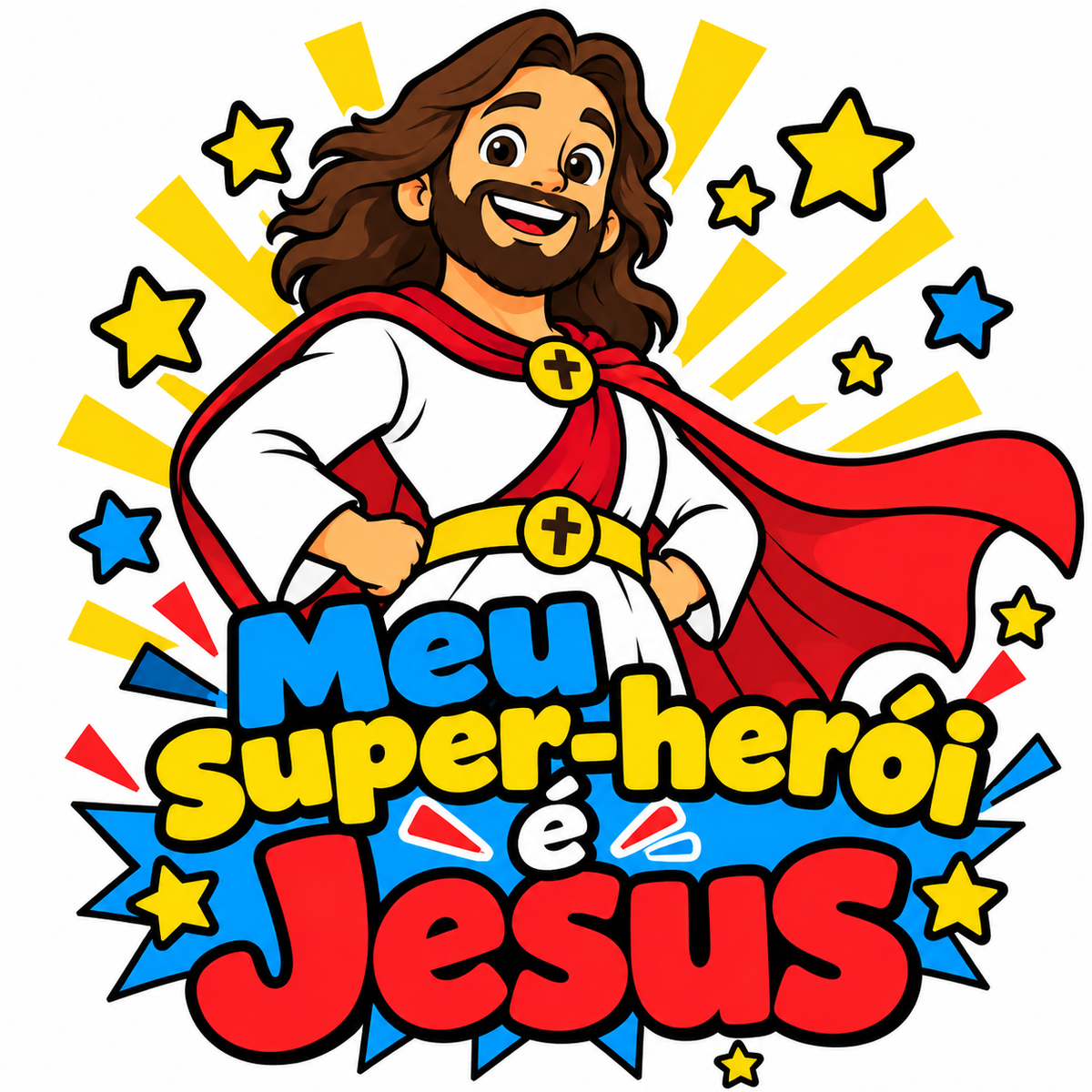 MEU SUPER HERÓI É JESUS - MENINO